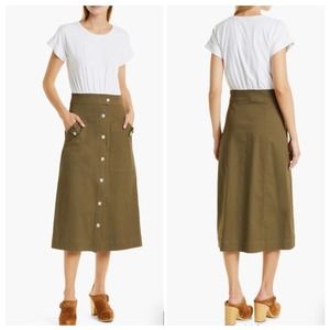 NWT Veronica Beard Larsen Embellished Mid Calf Shirtdress Size Medium